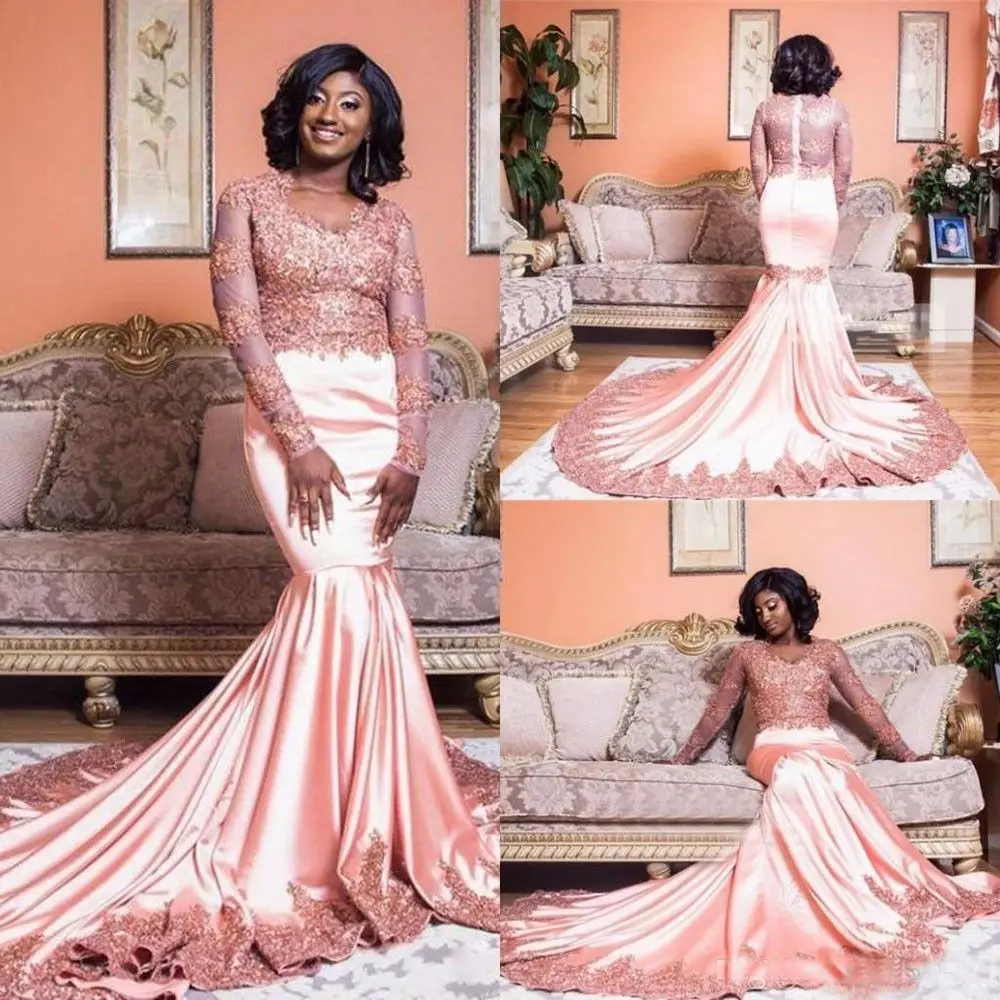 2019 великолепные розовые кружевные платья для выпускного вечера с вырезом