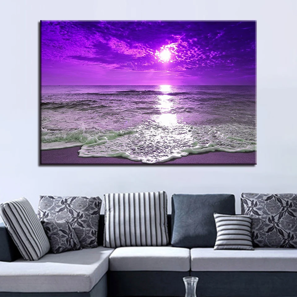 1 шт. Настенная картина с изображением морских волн | Дом и сад