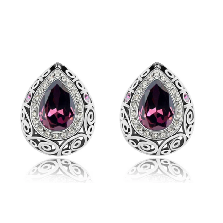 Fashion Austrian Crystal Earrings Gold Color Plated New Girls Women Jewelry 4191 | Украшения и аксессуары