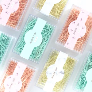 Domikee 2020 новые милые золотые офисные школьные скрепки для скрепок, набор канцелярских принадлежностей, бумажные скрепки для документов для студентовзакладки, 200 шт