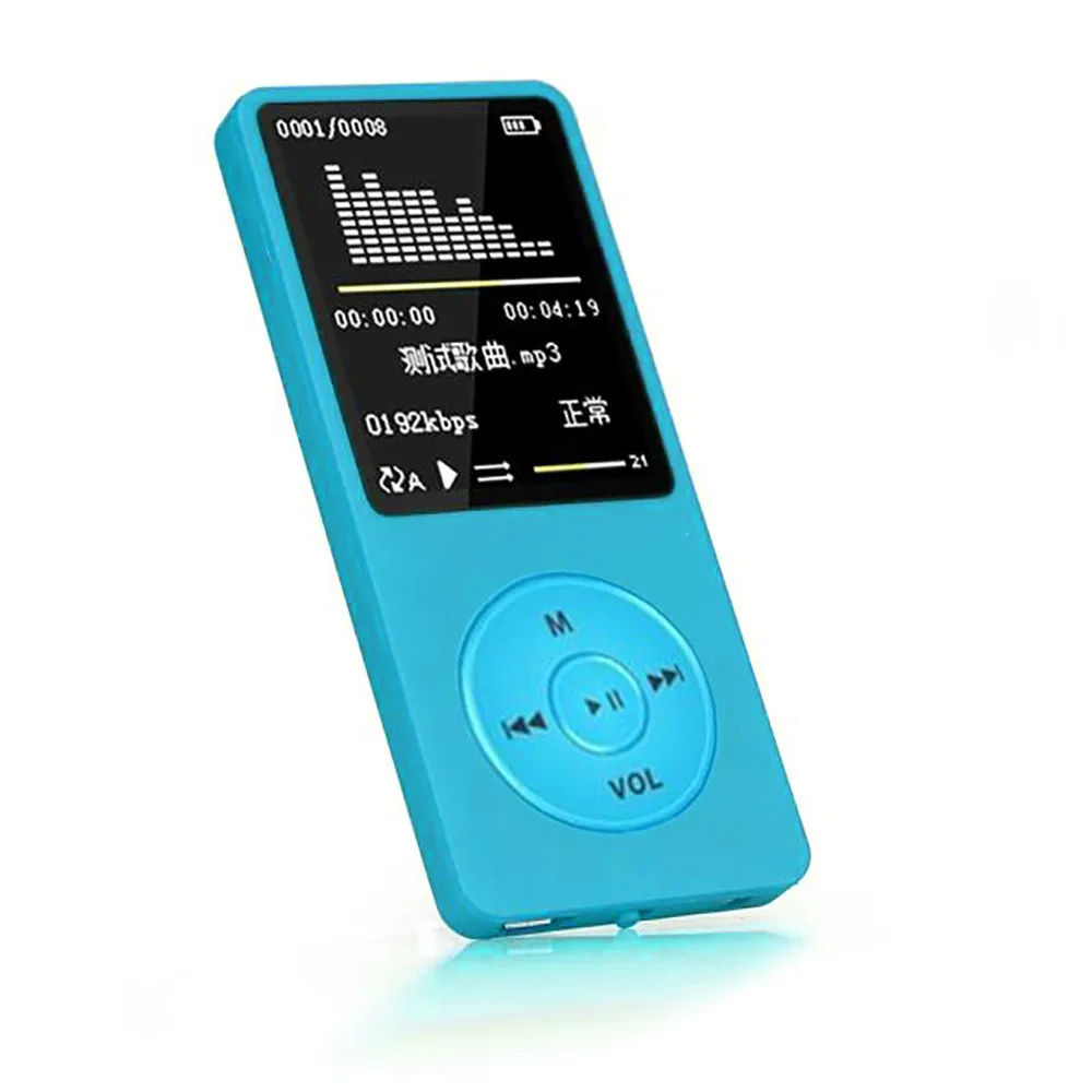 Новое воспроизведение MP3 MP3 70 часов без потерь Звук Музыкальный плеер TXT электронная книга fm-рекордер TF карта+ Чехол Поддержка до 128 ГБ
