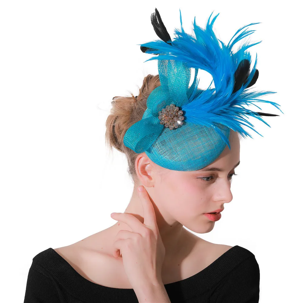 Женские украшения для волос свадебные бирюзовые аксессуары Fascinator белье чародей