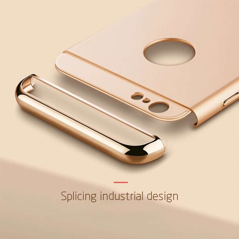 3 in 1 Luxury Hard PC Case For iPhone 6s 6 s 7 8 Plus X 5 5s SE Phone Back Cover 5S Apple |