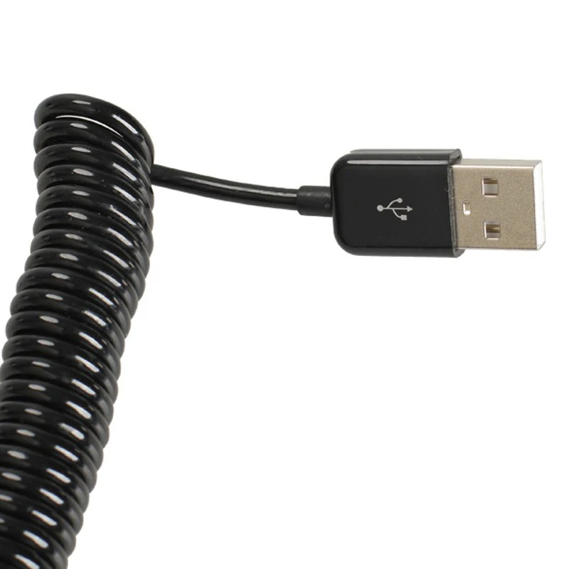 Спиральный Переходник USB 2 0 A папа к Micro B 5Pin длиной кабеля 5 3 м|coiled usb|usb male to maleusb micro
