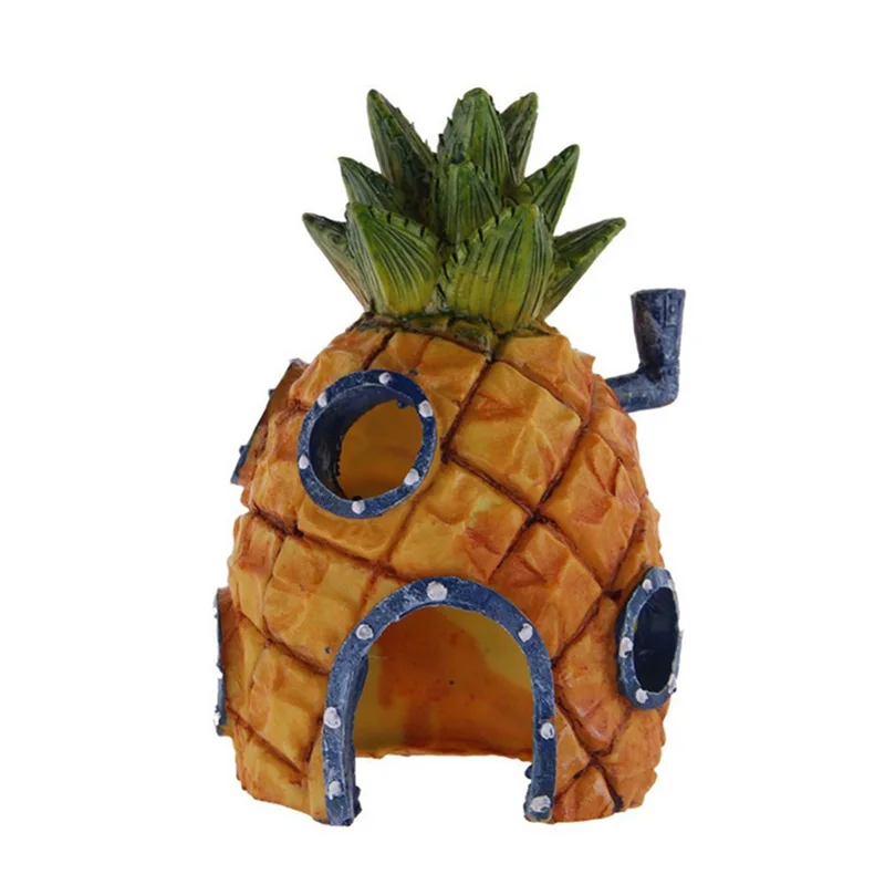 2017 мини для губки боба & Squidward дом Стиль ананас мультфильм Аквариум Украшение