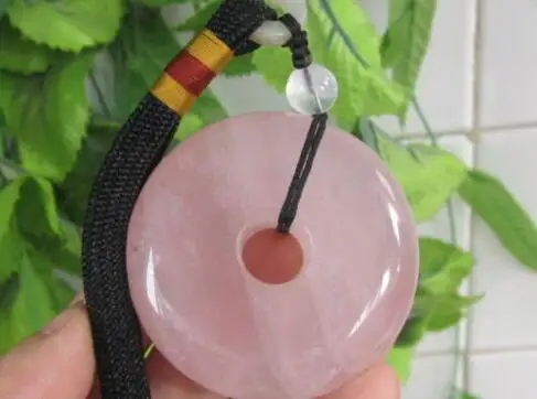 

Hi-Q!!!Natural ROSE Quartz Crystal Healing /Ping'an Knot