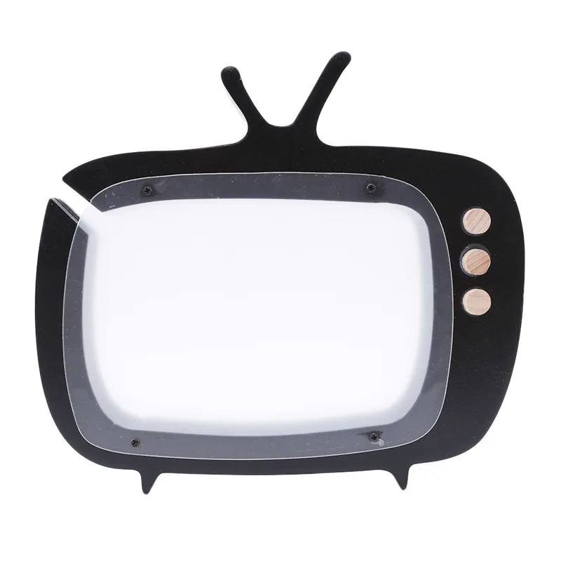 Cute Creative Wooden New TV Set Piggy Bank Children's Room Display Photography Props Box Home Decorate | Дом и сад
