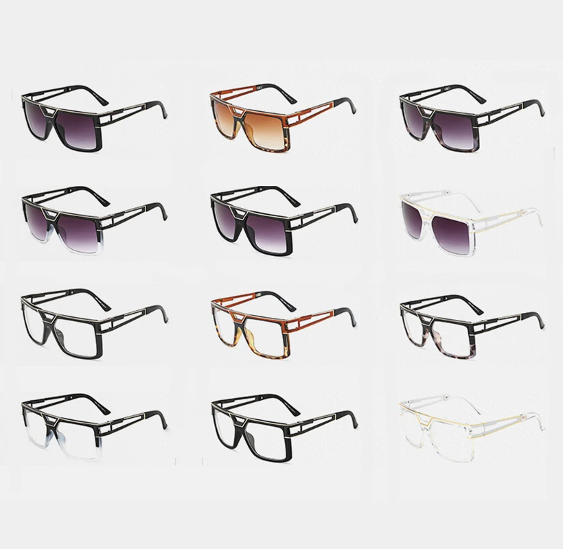 SUNLOVER 2017 New Euro Fashion Vintage Sunglasses Women Hollow Out Elegant Glasses Big Frame Transparent Colors Goggles | Аксессуары для