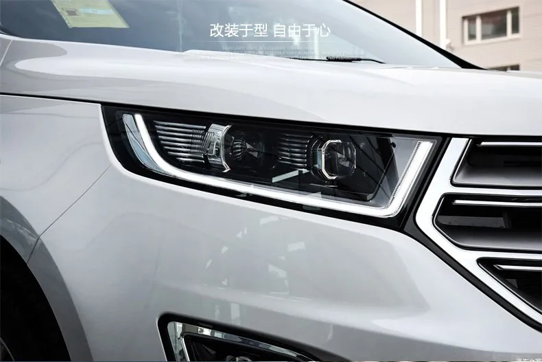 KOWELL автомобильный Стайлинг для Ford Edge головной светильник s Edge светодиодный головной светильник DRL Дневной ходовой светильник Bi-Xenon HID Accesso