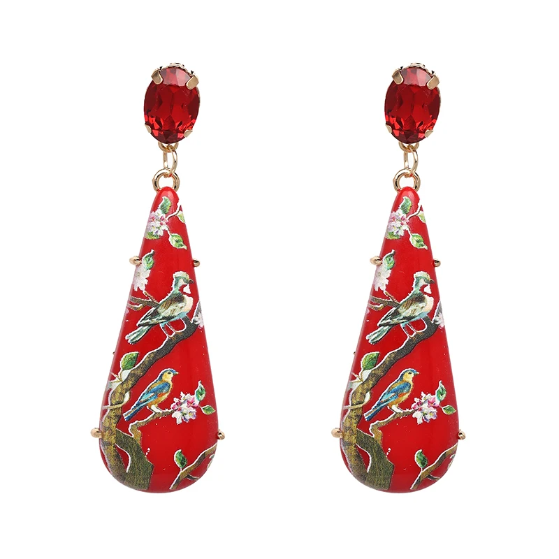 FASHIONSNOOPS геометрические полимерные Подвесные серьги для женщин Свадебные Стразы