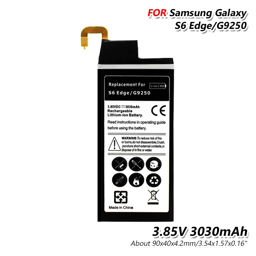 Безопасный аккумулятор для зарядки телефона на мобильный телефон Samsung Galaxy S6 Edge