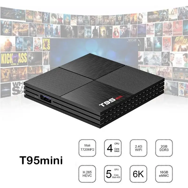 Android tv Box 6K Smart tv Box T95 MINI 2G+ 16G Android 9,0 H6 WiFi четырехъядерный 3D медиаплеер Android tv приставка