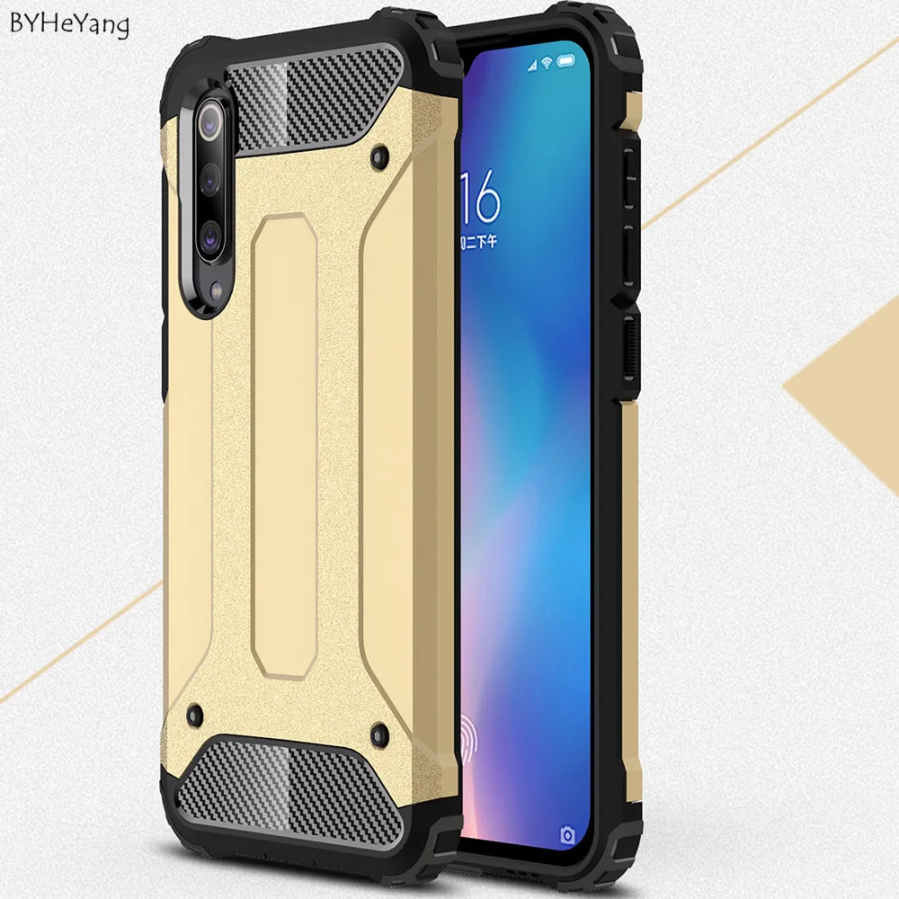Для Xiaomi Mi 9 SE Чехол Броня Жесткий ПК Мягкая силиконовая задняя накладка из ТПУ