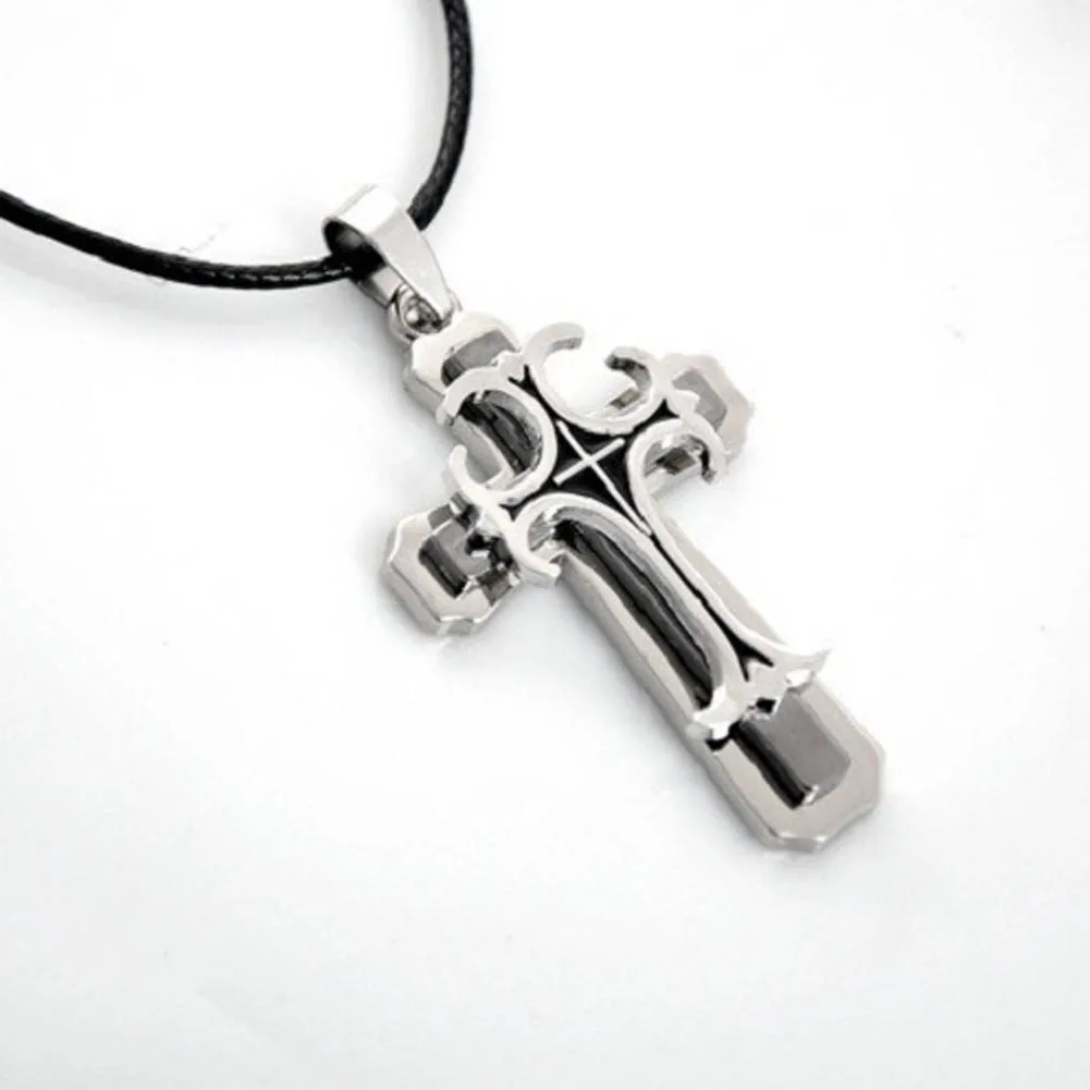 Мужское ожерелье из нержавеющей стали с изображением христианского Иисуса|cross