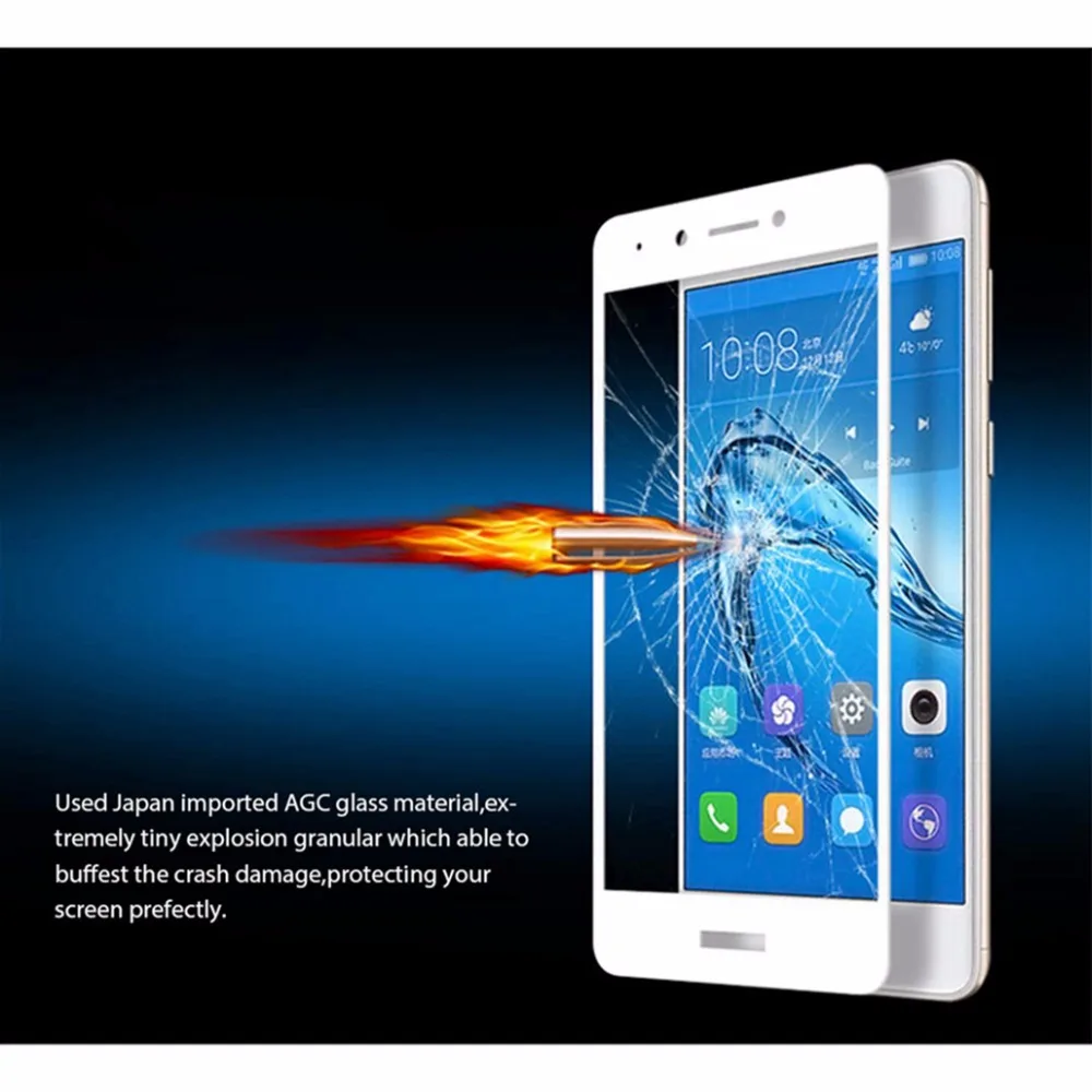 Закаленное 3D стекло с изогнутыми краями для Huawei Honor 6X Honor6x полноразмерная