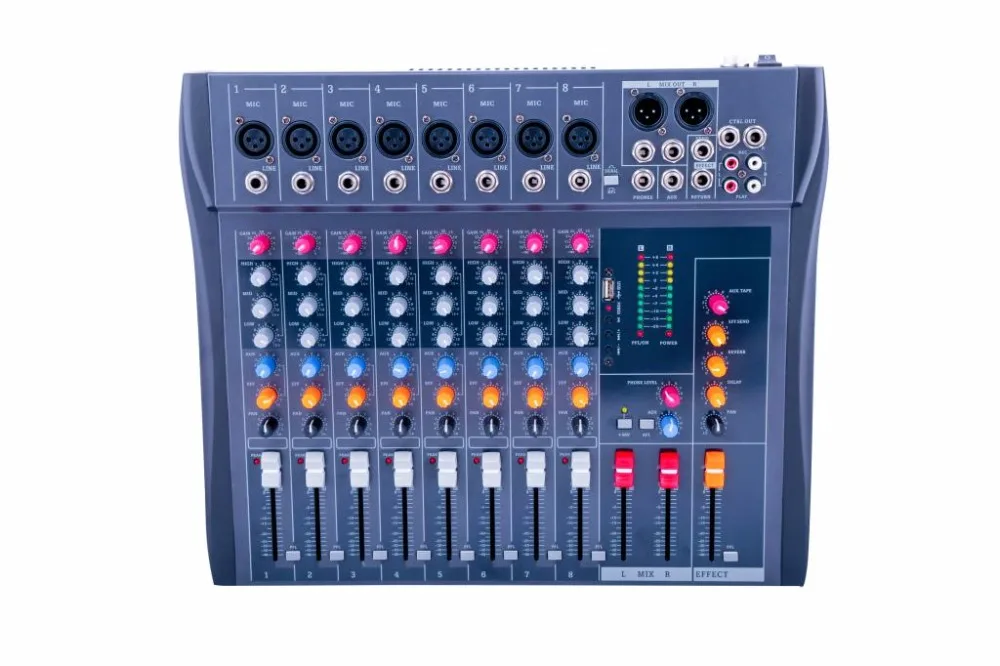Профессиональный Mt82cx usb 8 канальный миксер для микрофона ktv karaoke MP3 USB 48V|usb mp3 sony|mp3