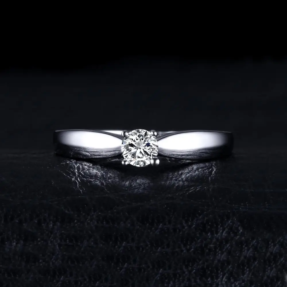 Jewelrypalace стерлингового серебра 925 0.2ct кубического циркония Пасьянс Обручение кольцо для девочки модные простые украшения для Для женщин кольцо