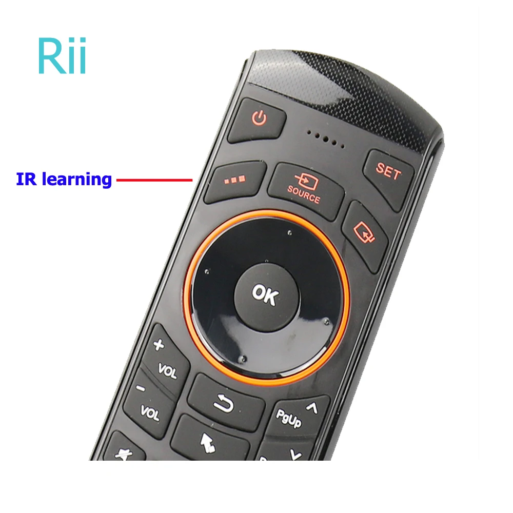 Rii i25A 2 4G Беспроводная русская английская Клавиатура Fly Air mouse IR удлинитель