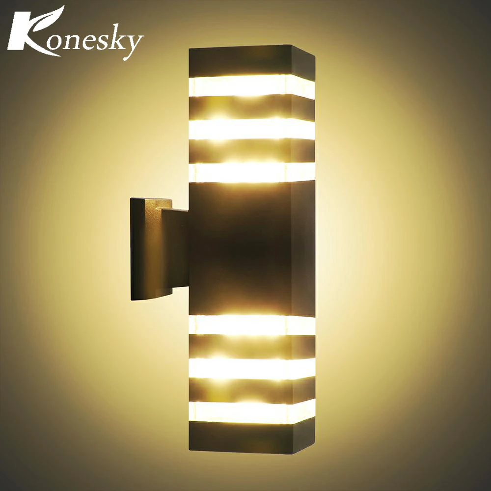 Водонепроницаемый с крышкой вверх/вниз Алюминий кубоид светодиодный настенный