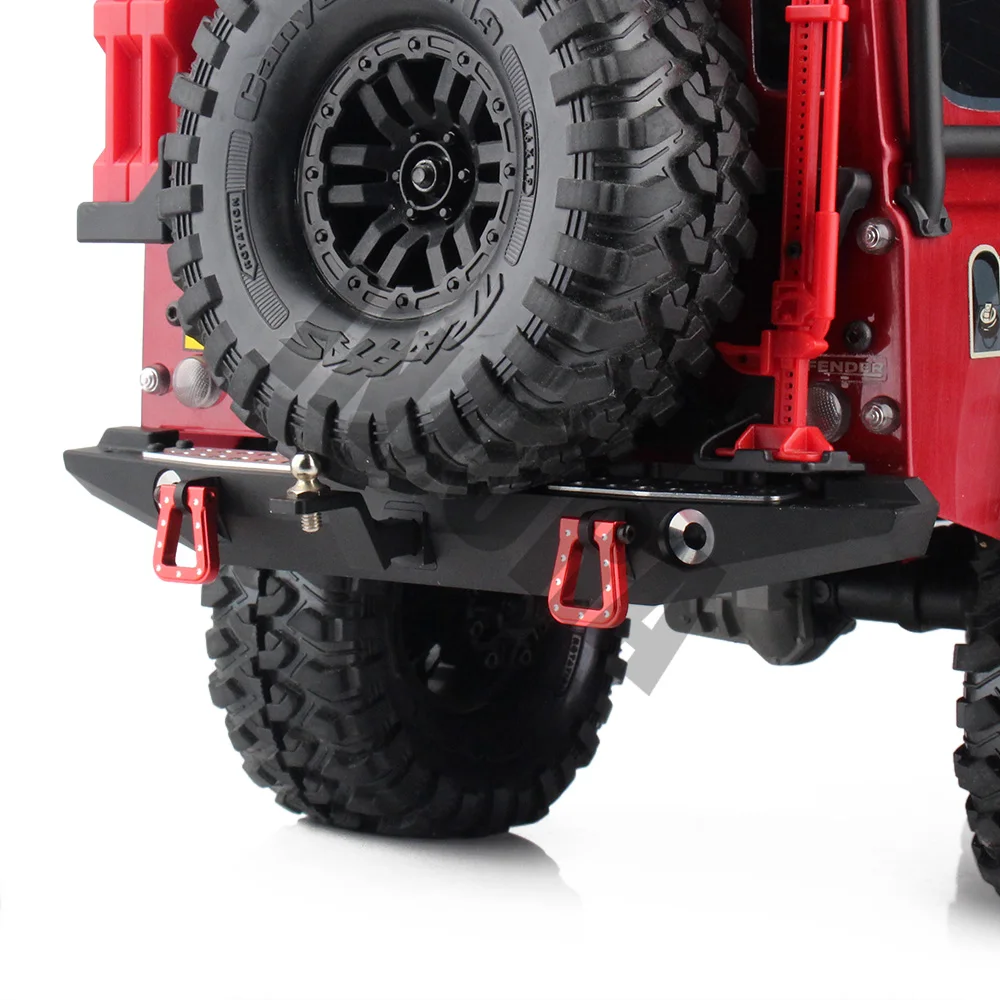 INJORA 1:10 RC Rock Crawler Metal Front/ Rear Bumper with Led Light for Traxxas TRX-4 Axial SCX10& SCX10 II HPI Venture