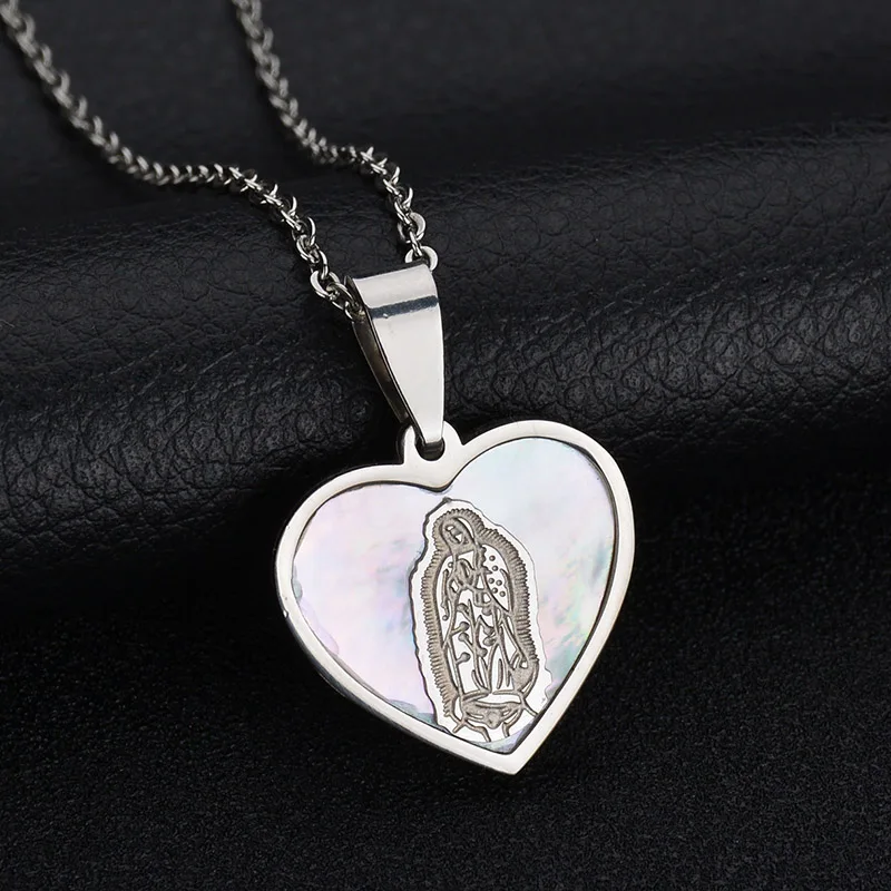 Женское Ожерелье из нержавеющей стали с ракушками в форме сердца | Украшения и