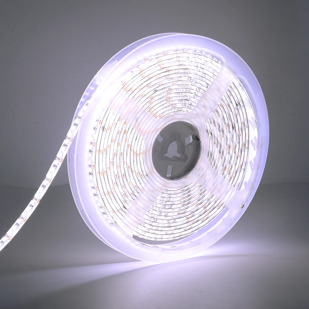 Супер яркая светодиодная лента 3014 SMD 5 м 1020 светодиодов гибкий 204 светодиодный ленточный светильник с диммером и адаптером питания 12В 5А ярче 2835