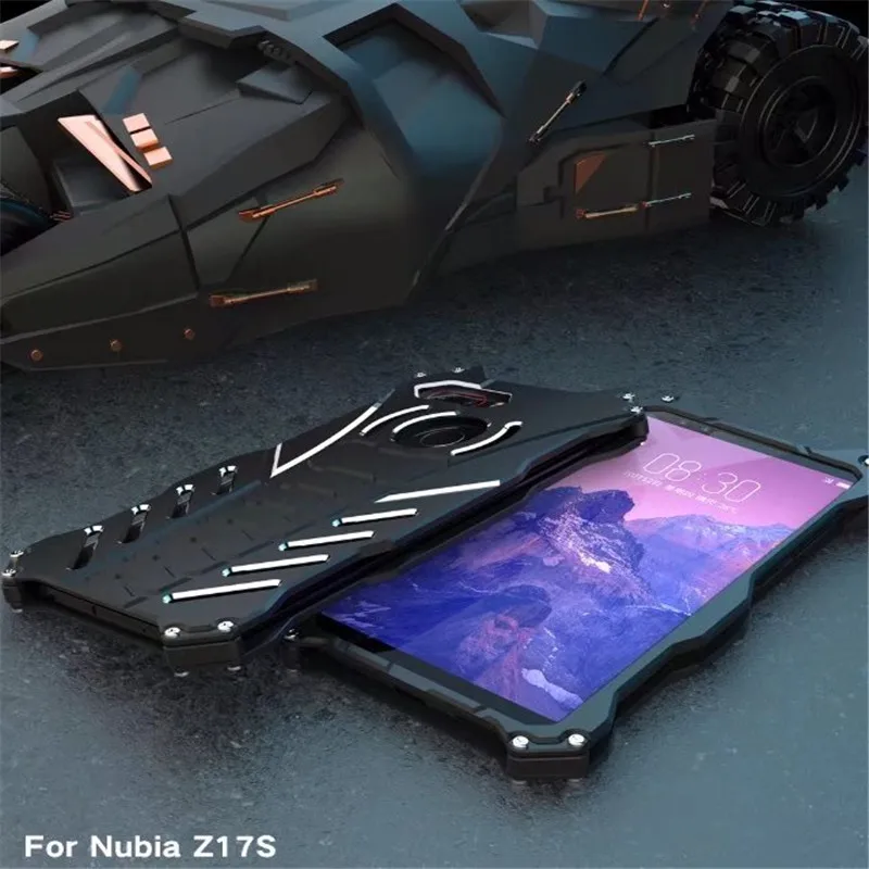 

Original R-just For Nubia Z17 Mini Case Metal Aluminum Armor Mobile Back Cover For Nubia Z17 mini Coque Fundas Cases