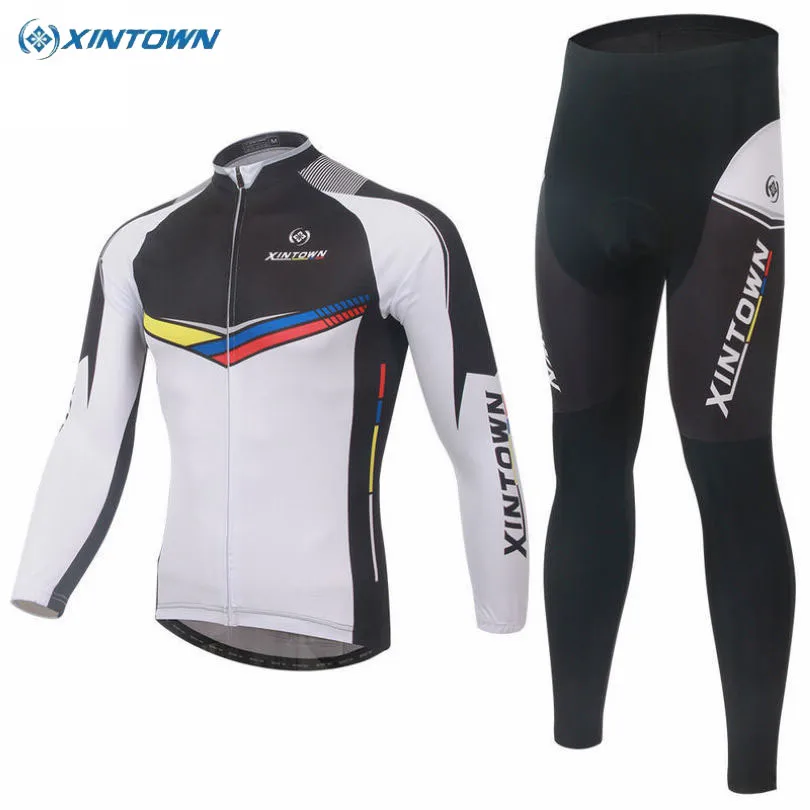 

XINTOWN Moutain, комплекты для велоспорта, Мужская велосипедная команда, Ropa Ciclismo, длинный рукав, Джерси, брюки (нагрудник), комплекты штанов