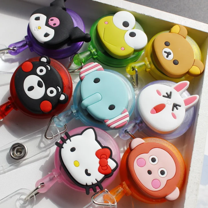 1 шт. Kawaii Мини мультфильм собака раскладной держатель для бейджа студента медсестры Экспонент кличка карты канцелярские значки держатель офисная поставка