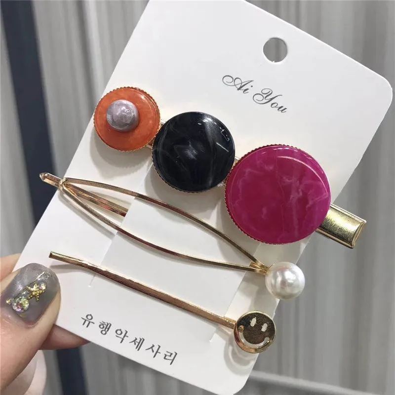 Новые 3 шт/комплект Жемчуг Металл золотистый цвет волос заколка Hairband для прически