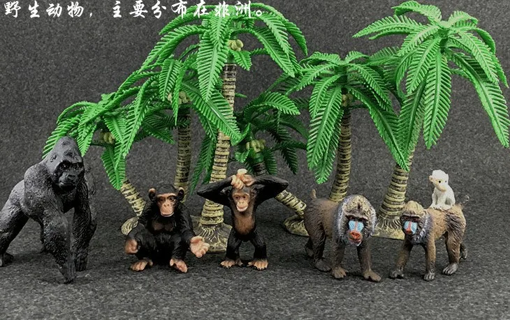 Фигурка из ПВХ Имитация животных детская игрушка большой шимпанзи обезьяна