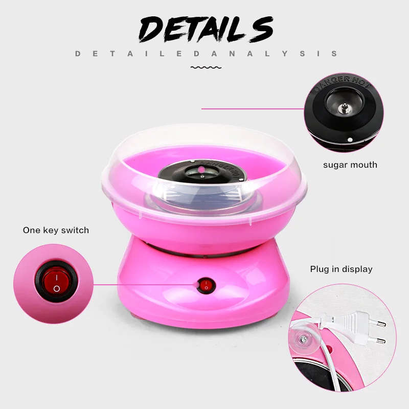 Мини Портативный хлопок конфеты машина прекрасный подарок на день Святого