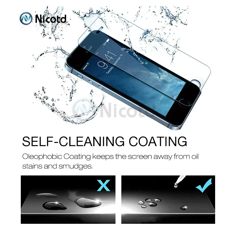 Nicotd 9H Премиум Закаленное стекло для iPhone 6s 6 Plus Защита экрана 8 7 жесткая пленка 5 5S 4S