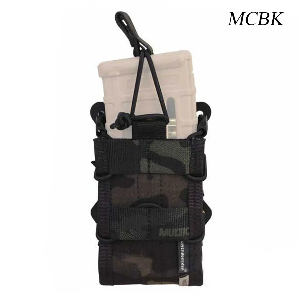 EMERSONGEAR 5,56 Двойной модульный винтовочный подсумок для M4 M16 Mag Molle подсумок для страйкбола охоты MOLLE подсумок Мультикам EM6035 - Цвет: MCBK