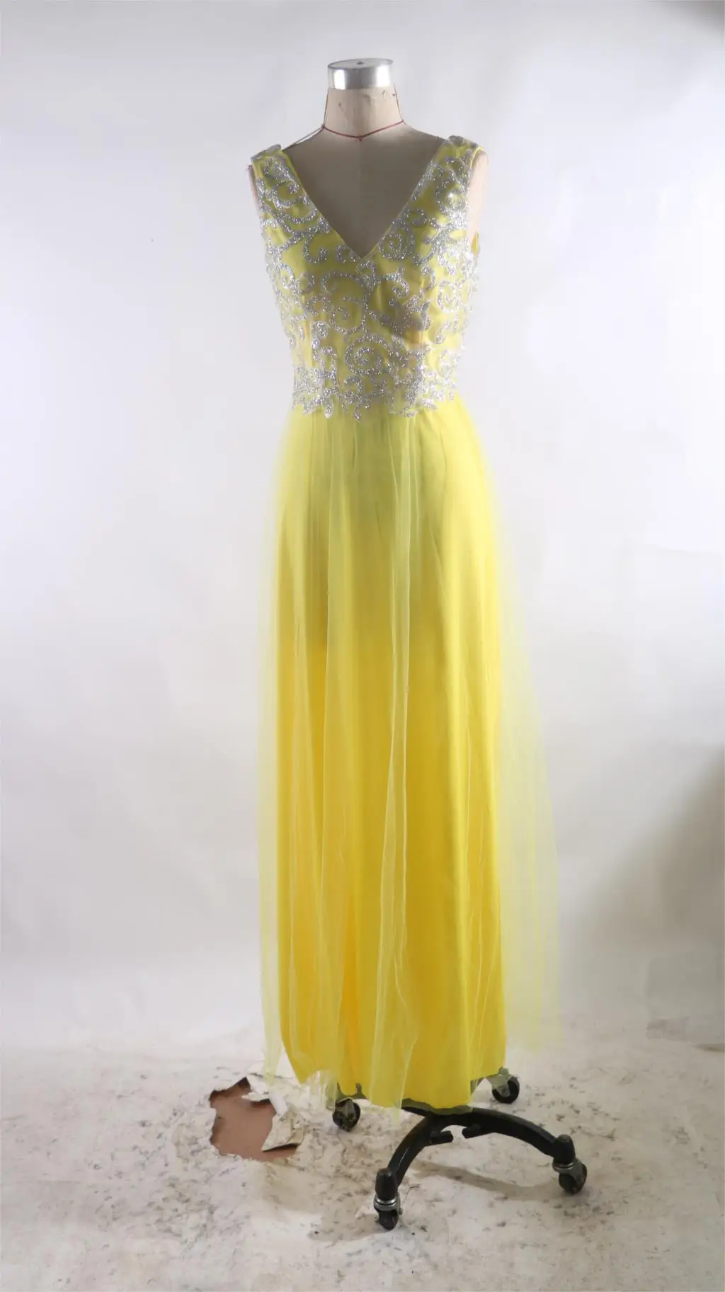 ZTVitality 2018 Vestidos сексуальное однотонное желтое длинное платье с v-образным вырезом и