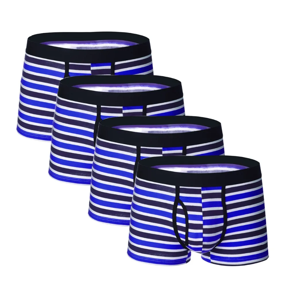 4 шт./лот мужские трусы боксеры мужское нижнее белье из хлопка дышащие в