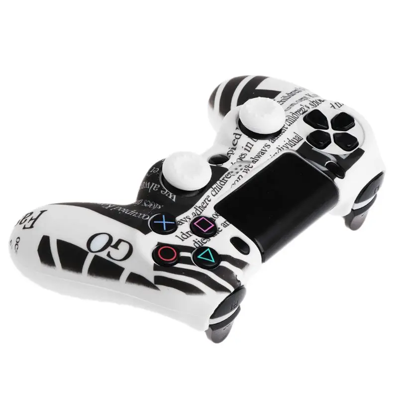 Силиконовый камуфляжный чехол для sony Dualshock PS4 DS4 Slim Pro с контроллером, защитная пленка+ колпачки для джойстика для Play station 4