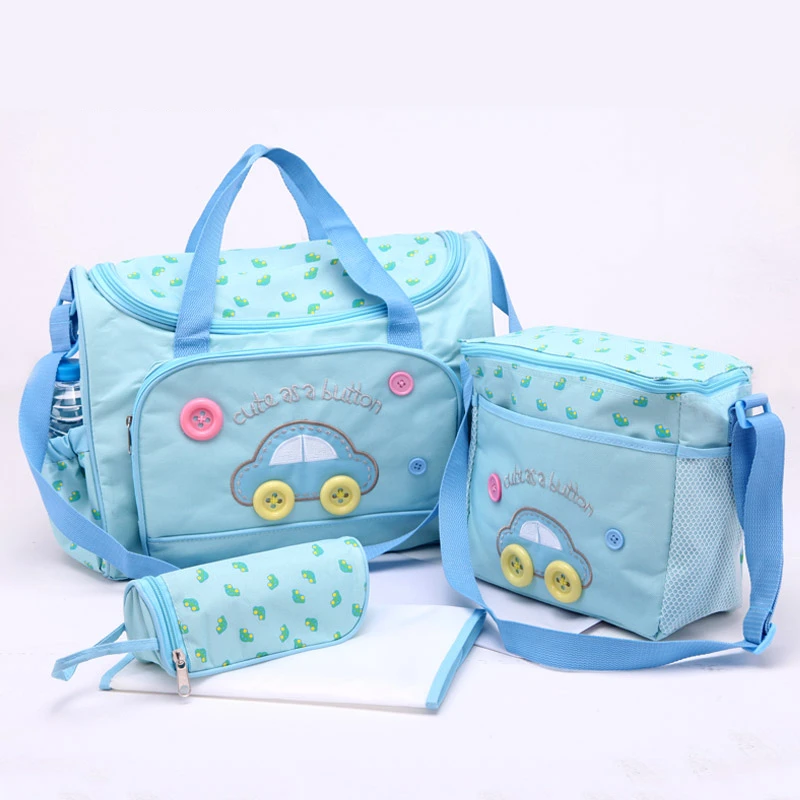 

4 Pieces/Set Fashion Infant Baby Nappy Bag, Mommy Maternity Bags Large Capacity Baby Bag Stroller Hobos Desinger Nursing Bag