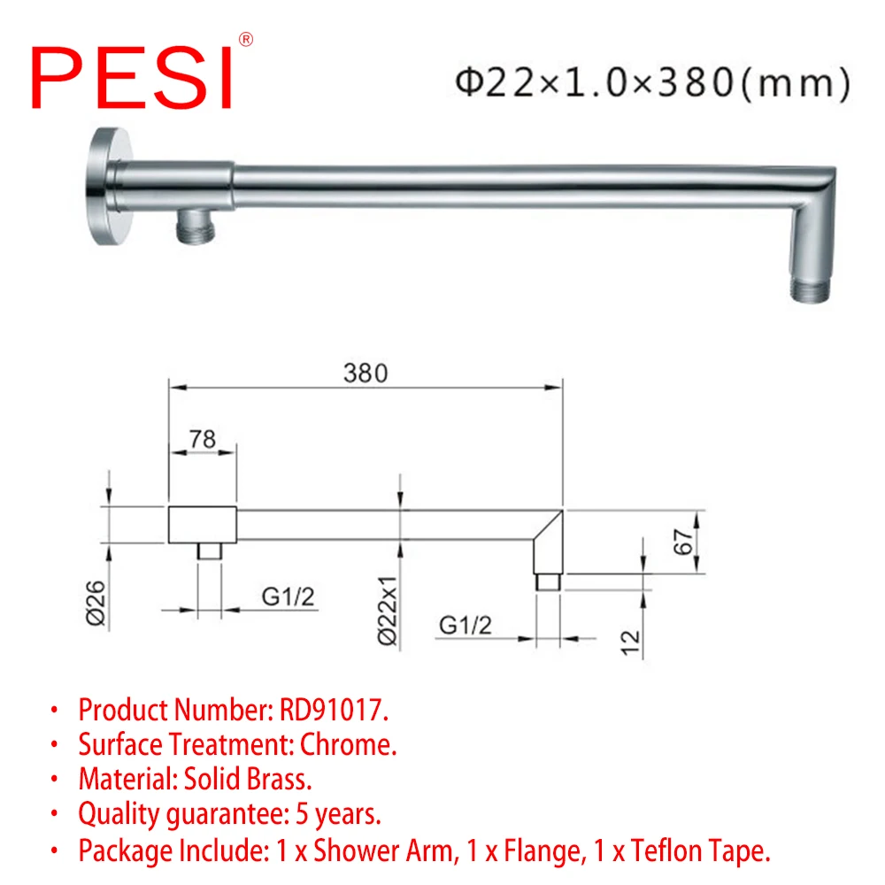 chrome or matte black wall mounted shower arm bathroom shower head bracket bar g12 shower head fixed pipe shower head holder free global shipping