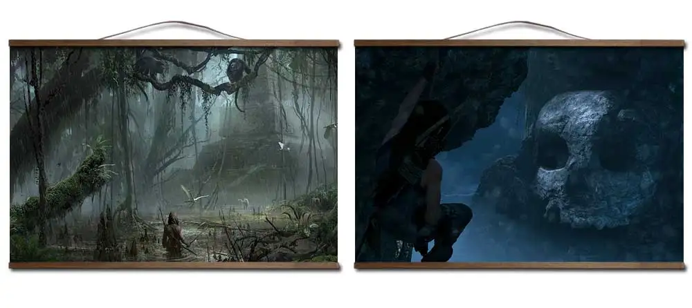 Shadow of the Tomb Raider игровой плакат для HD холст декоративные постеры настенная живопись с твердой деревянной подвеской свиток