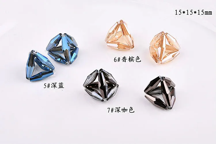 Серьги-клипсы корейские стеклянные с кристаллами | Украшения и аксессуары