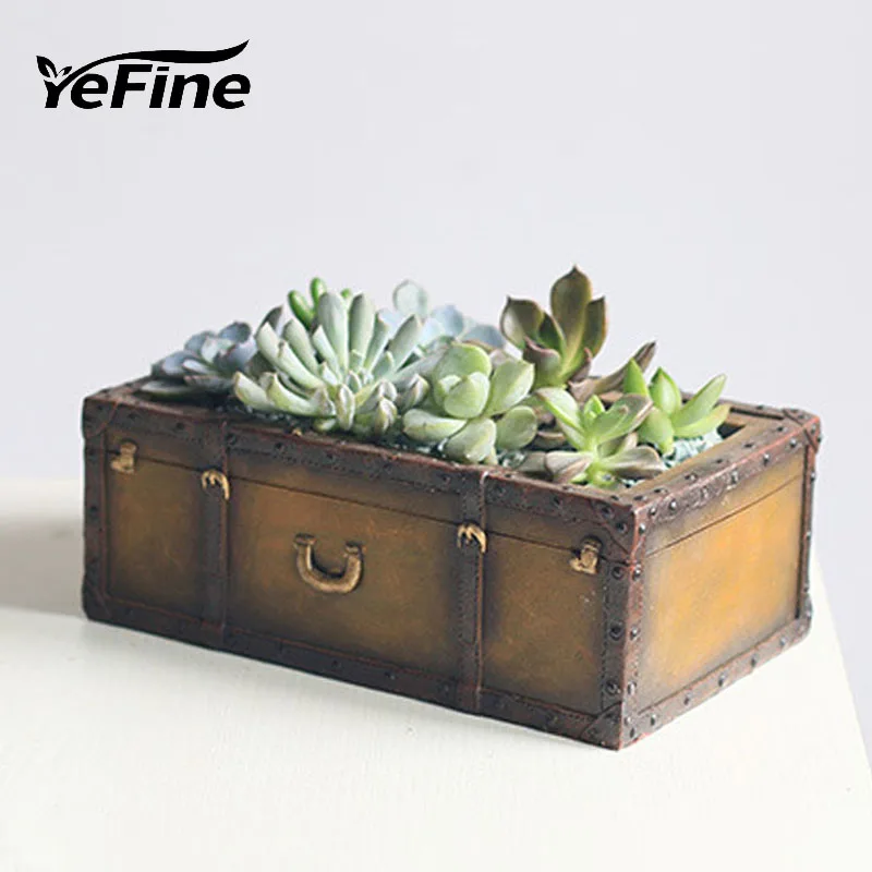 YeFine смоляные горшки для цветов в стиле ретро Креативный дизайн шкатулка