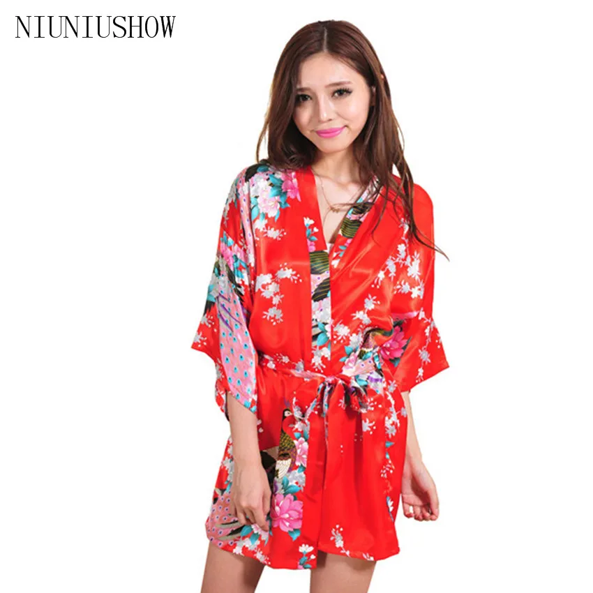 Camisones de estilo veraniego para mujer, ropa de dormir femenina con bata antimanchas, Kimono, albornoz corto y Sexy, talla S-3XL, 14 colores