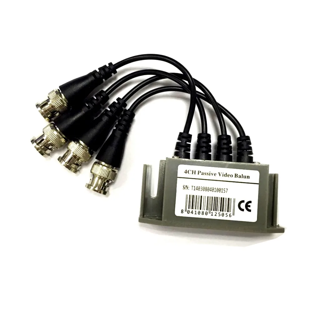 4CH HD Passive Video Balun Transceiver BNC To UTP RJ45 CCTV Via Twisted Pairs for AHD TVI CVI Camera DVR System | Безопасность и