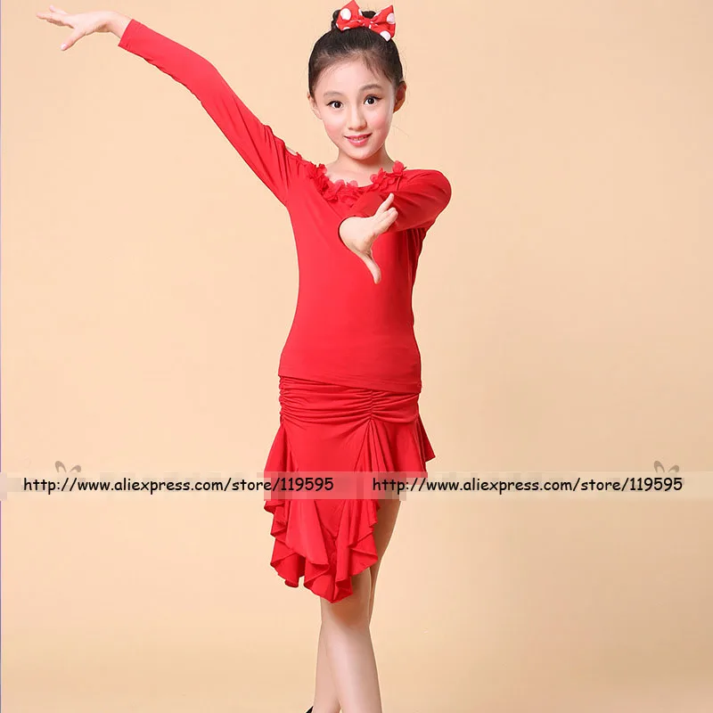 Autumn Size Long Sleeves Latin Dance Dress New Dress For Ballroom Dancing Salsa Rumba Tango Cha Cha Dance Dresses 8 Sizes - Цвет: Бежевый