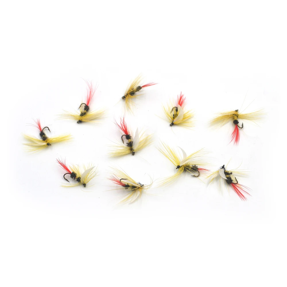 MNFT 10 шт # желтый цвет белый крыло Королевский Wulff Coachman Fly Bass форель окунь мухи для