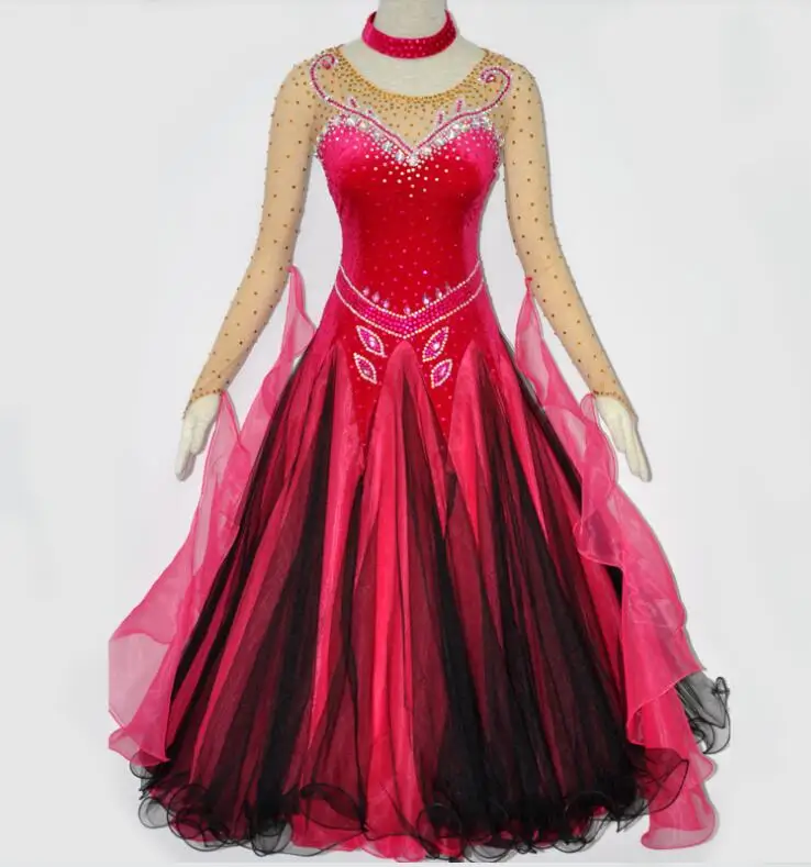 Платья для конкурса бальных танцев стандартные Бальные платья костюмы цвета