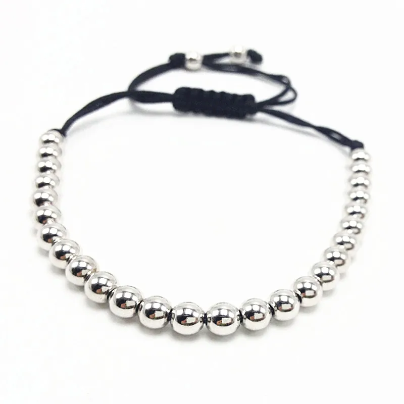 Браслеты мужские и женские круглые из серебристого золота 5 мм 1 шт.|bracelet red|bracelet