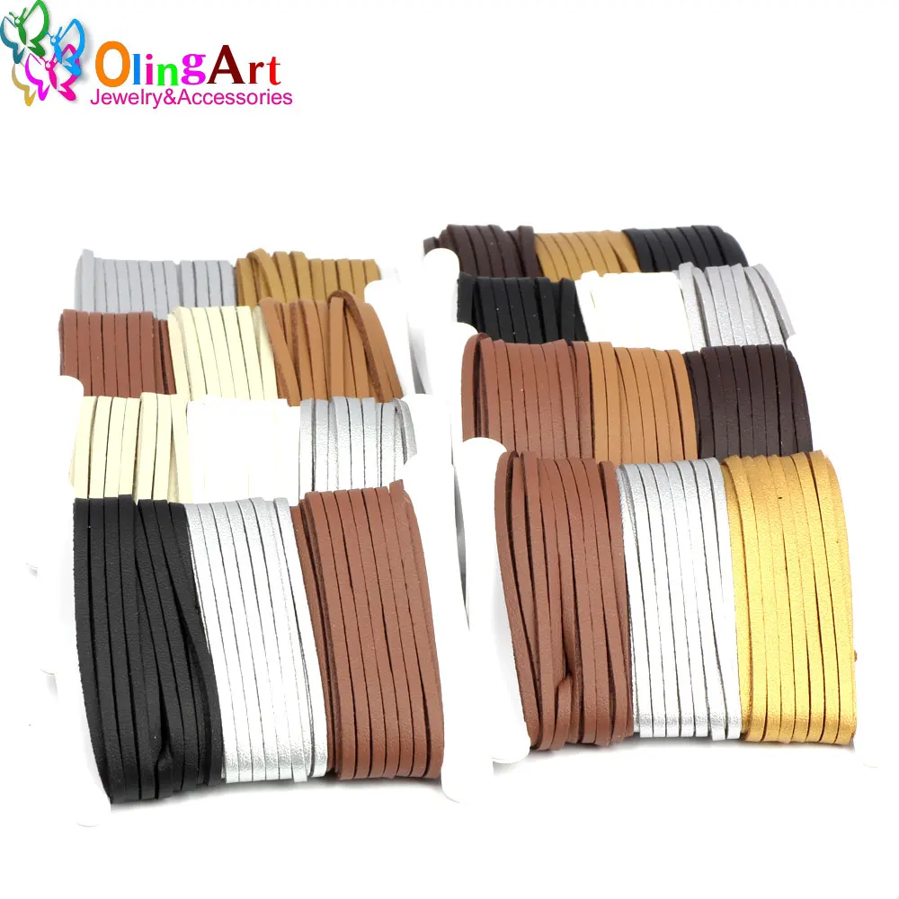 OlingArt 3*1 5 мм 9 м шнур из искусственной замши смешанные цвета аксессуары для женщин