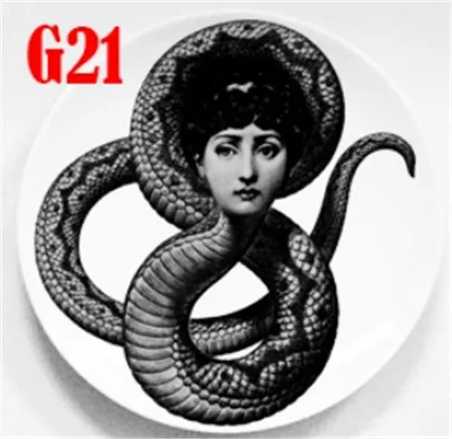 21 Италия Милан креативная узор rosenthal Piero fornasetti пластины керамика стене висит украшение фоновая панель для искусства номерной знак - Цвет: 21